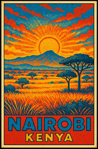 Nairobi, Kenya Vibrant Landscape Poster