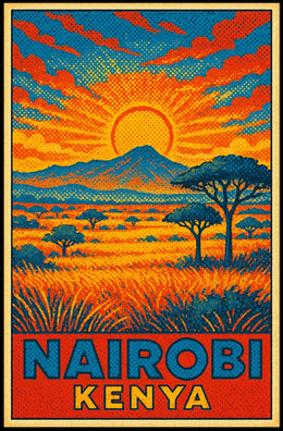 Nairobi, Kenya Vibrant Landscape Poster