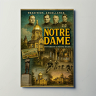 Notre Dame University Historic Campus Football Tradition Travel Poster