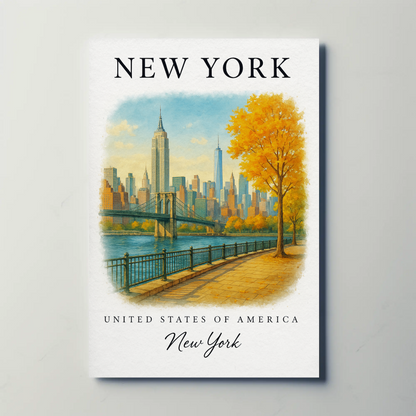 New York, New York Signature Series Vintage Travel Poster