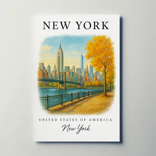 New York, New York Signature Series Vintage Travel Poster