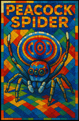 Peacock Spider Mosaic Poster