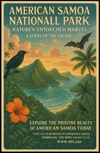 National Park of American Samoa Vibrant Landscape Poster