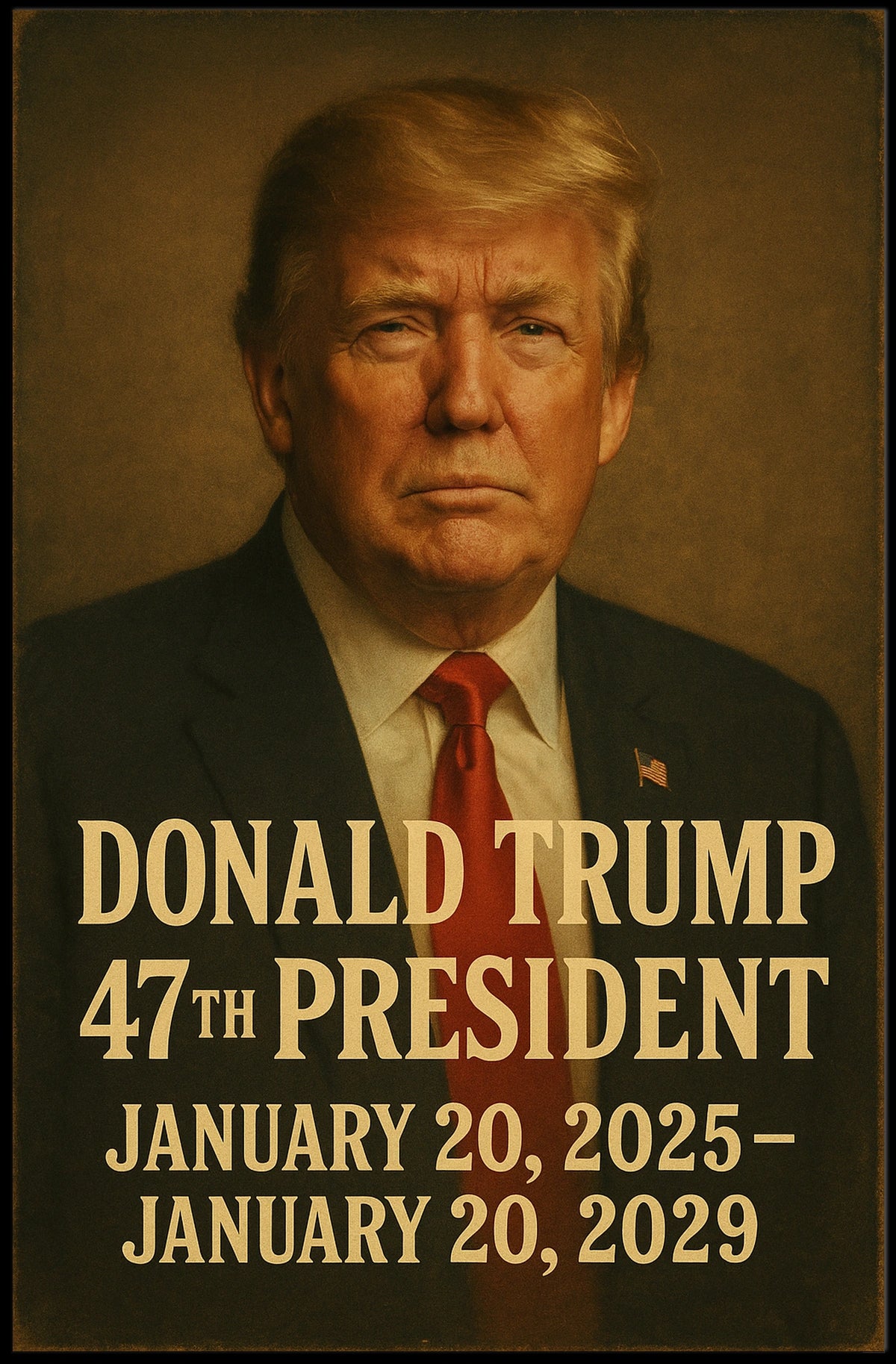 Trump 47th President Scenic Collector Poster