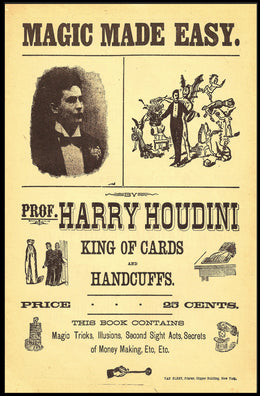 Harry Houdini Vintage Magic Cultural or Heritage Poster