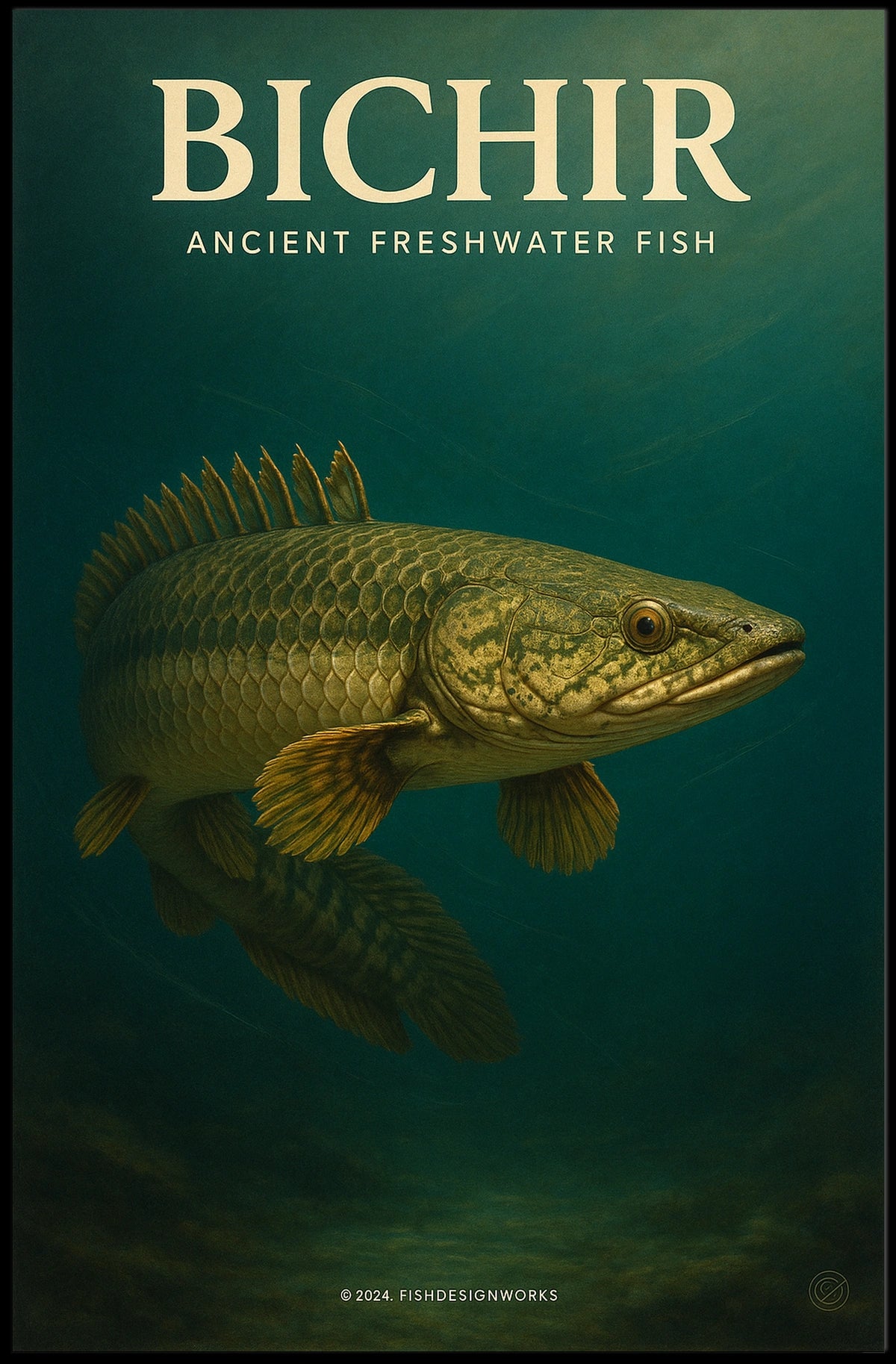 Bichir Ancient Freshwater Fish Poster