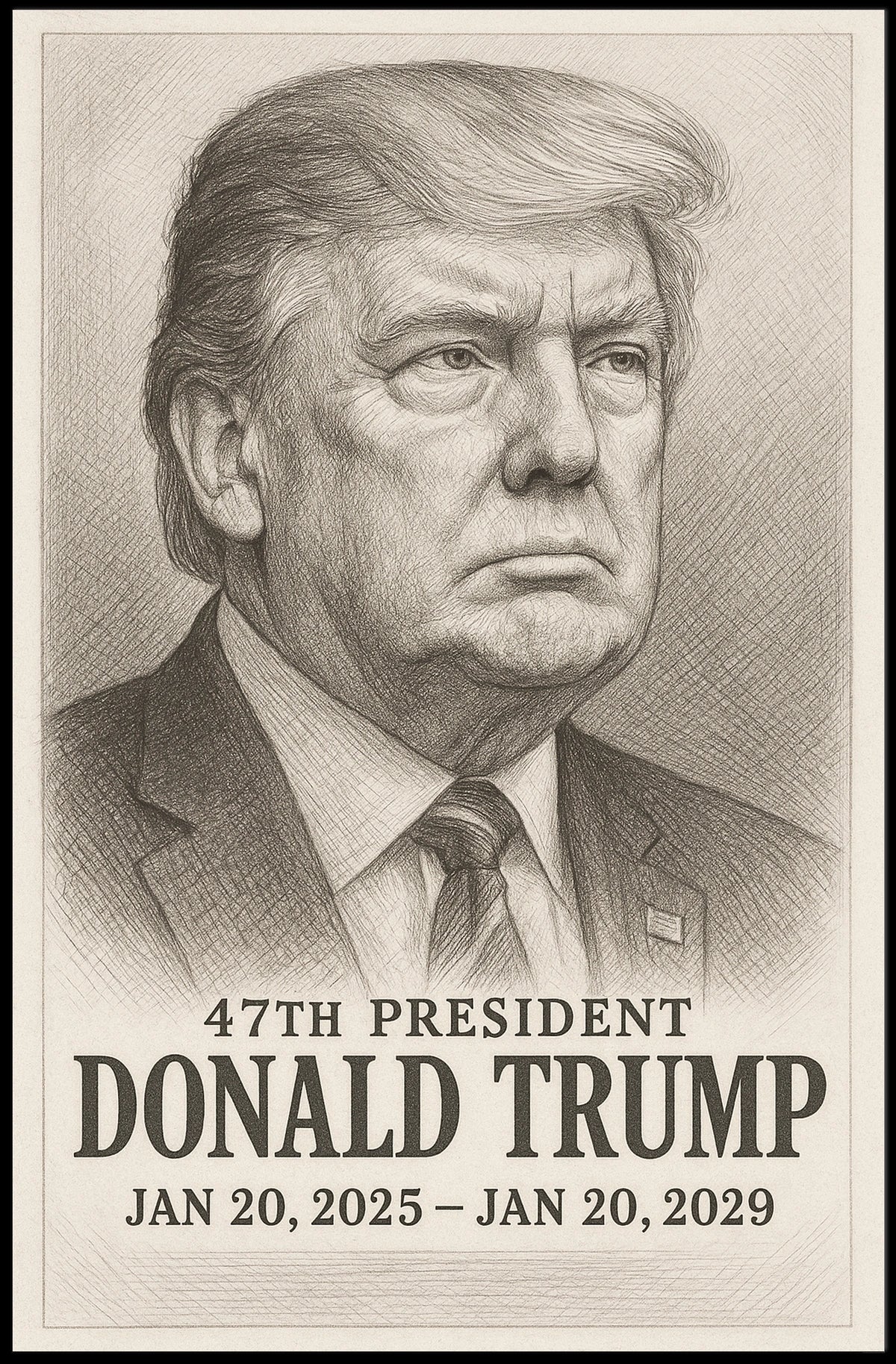 Trump 47th President Historical or Presidential Poster