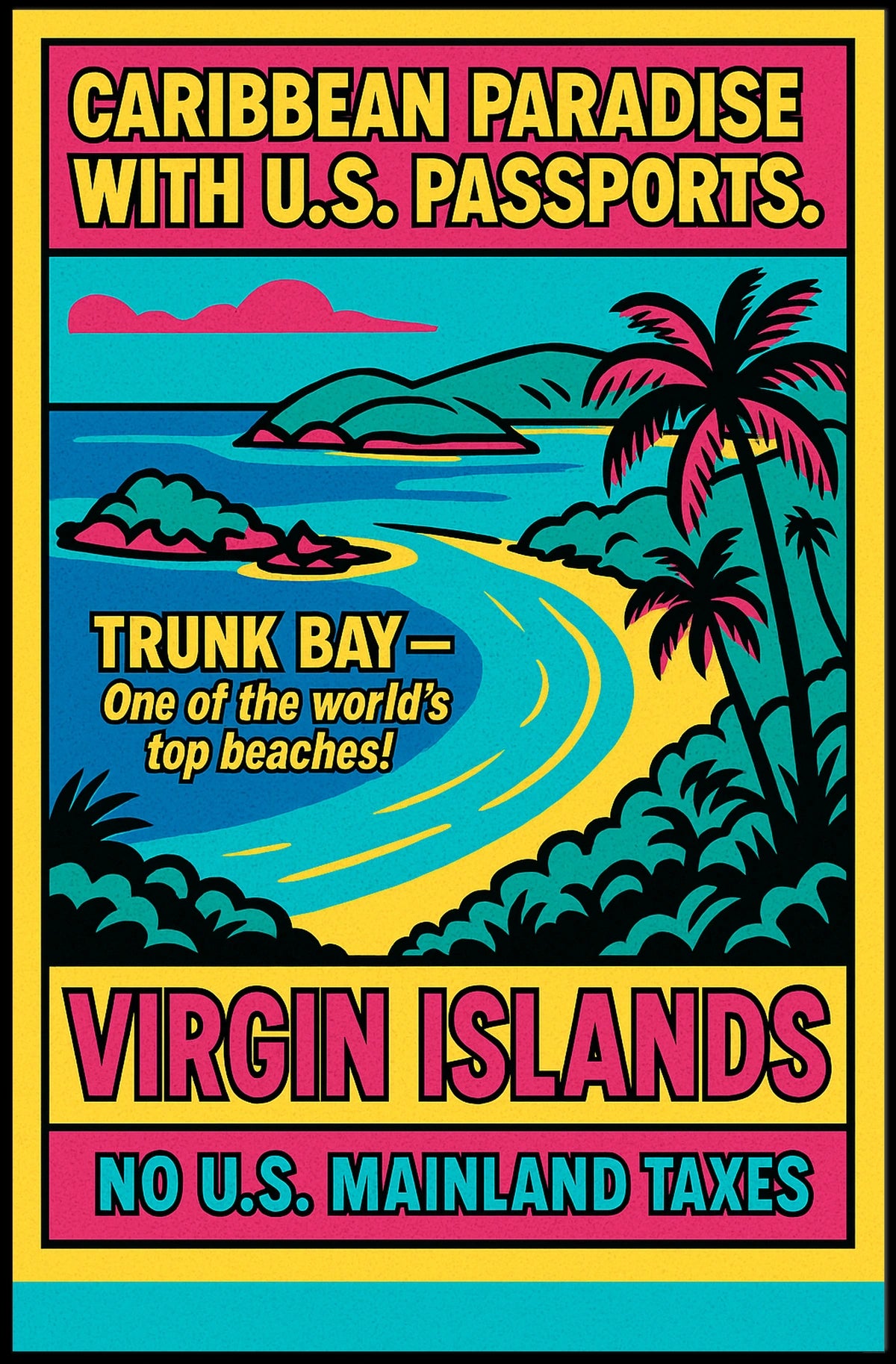 Caribbean Paradise Virgin Islands Poster
