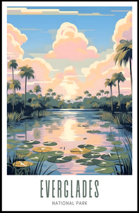 Everglades Travel Poster Serene Landscape Wall Art