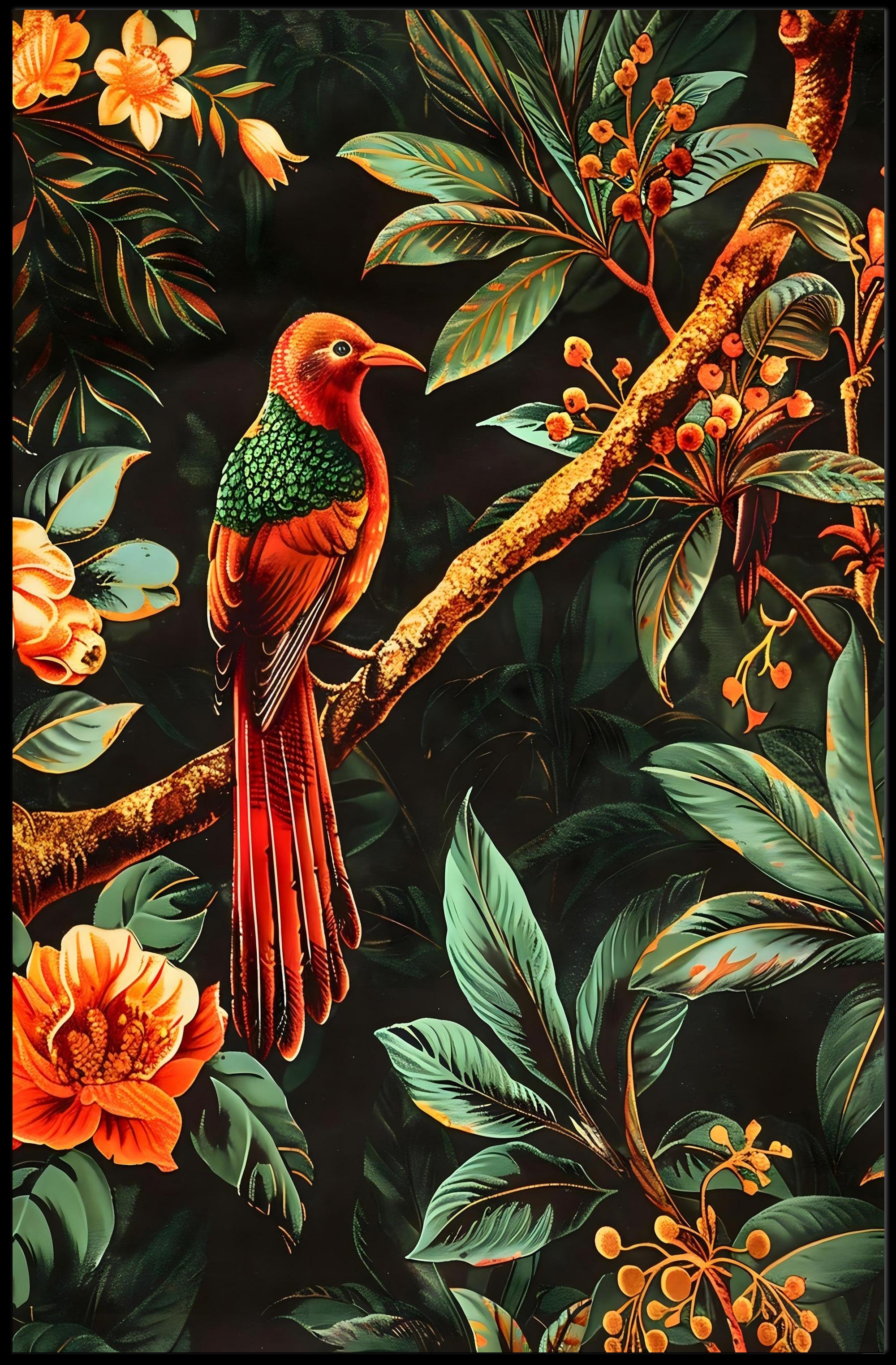 Tropical Bird in Paradise Wall Art Print