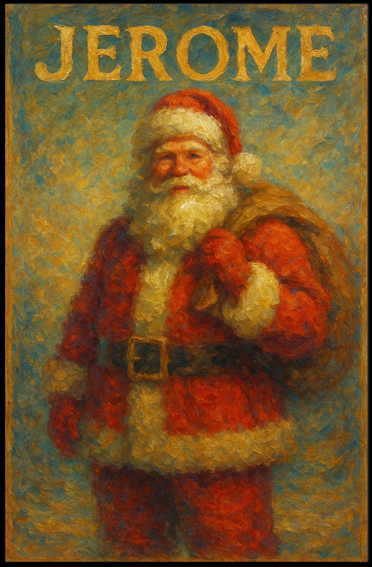 Vintage Santa Claus Christmas Classic Cultural Heritage Poster