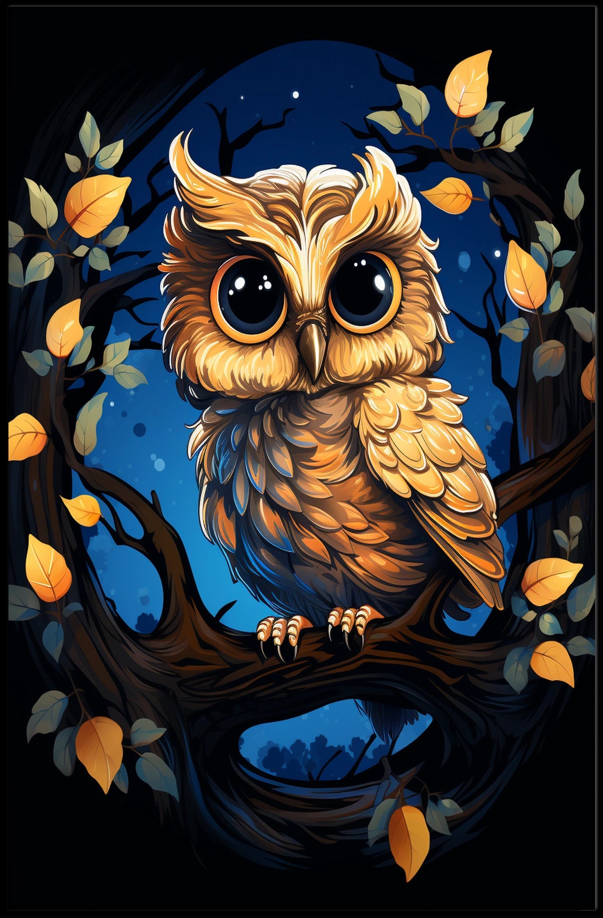Enchanted Night Owl Art Print