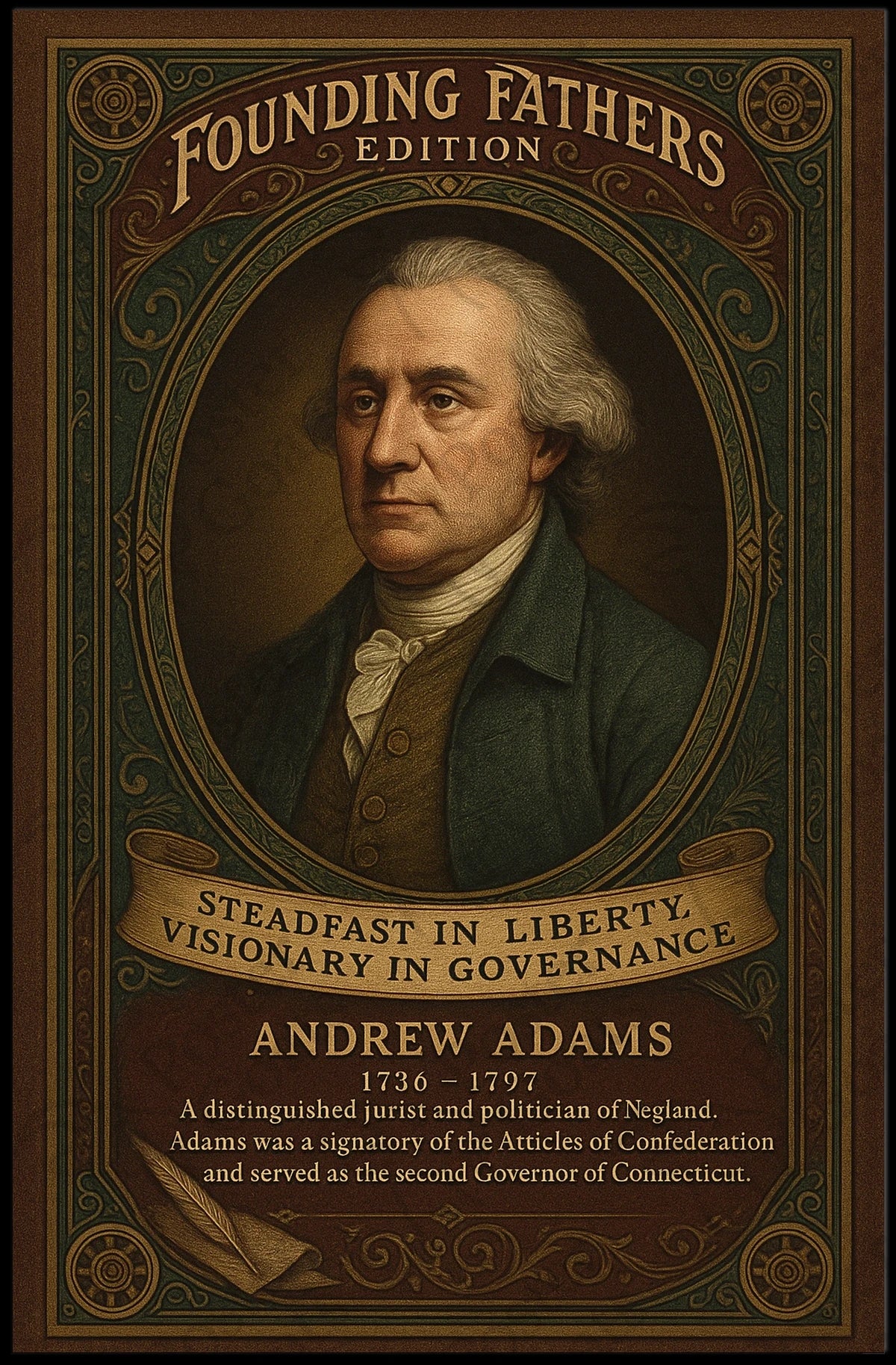Andrew Adams Vintage Historical Poster