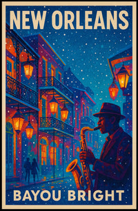New Orleans Bayou Bright Poster