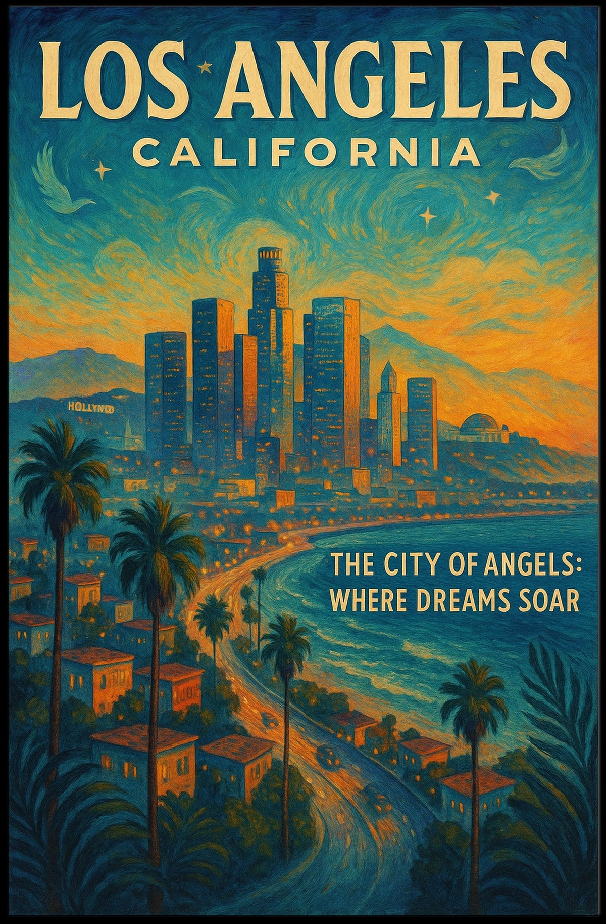 Los Angeles The City Of Angels Poster