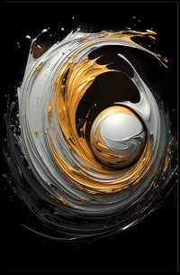 Swirling Cosmic Vortex Wall Art Abstract Poster