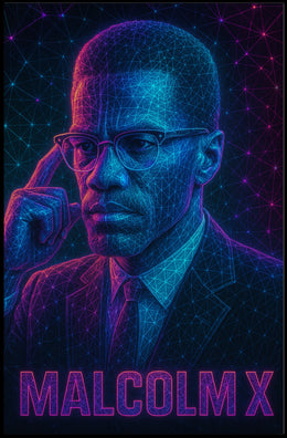 Malcolm X Visionary Leader Poster