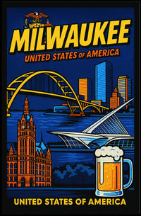 Milwaukee Landmarks Poster PosterGoat