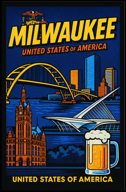 Milwaukee Landmarks Poster PosterGoat