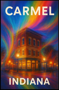 Carmel Indiana Scenic Minimalist Wanderlust Poster