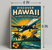 Discover Hawaii Vibrant Halftone Poster PosterGoat
