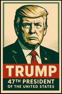 Trump 47th President Patriotic Pop Art Poster