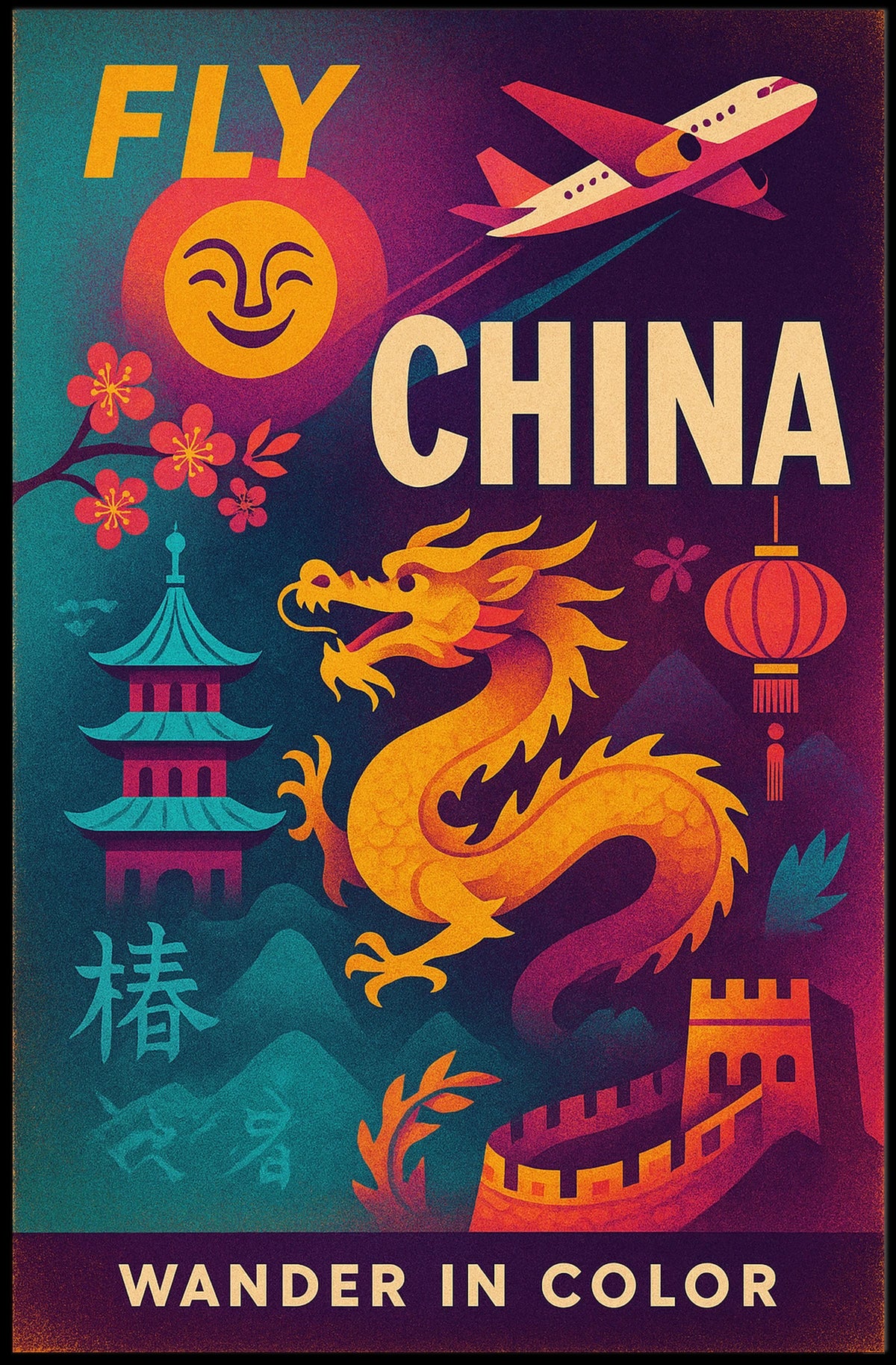 Fly China Wander in Color Poster