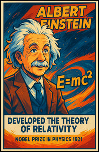 Einstein Relativity Vintage Science Poster