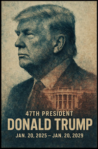 Trump Visionary Profile Vintage Patriot Poster