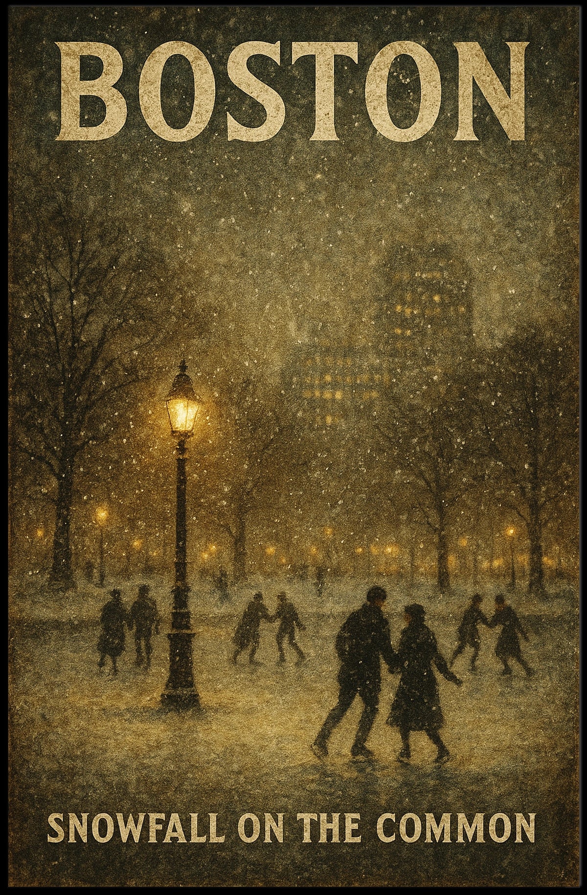 Snowfall On The Common Poster