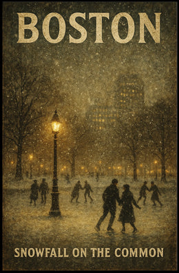 Snowfall On The Common Poster