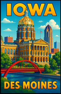 Iowa State Capitol Des Moines Poster