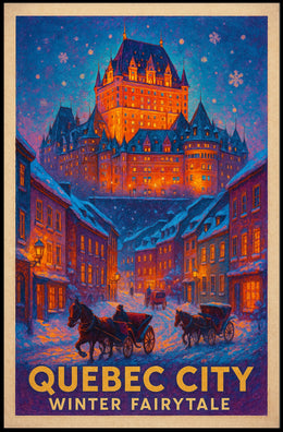 Quebec City Winter Fairytale Poster