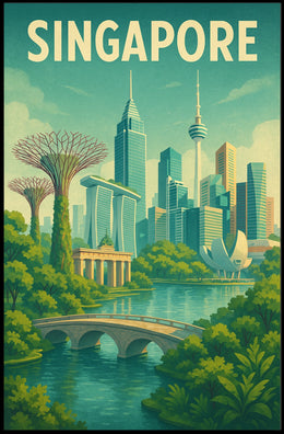 Singapore Skyline Poster