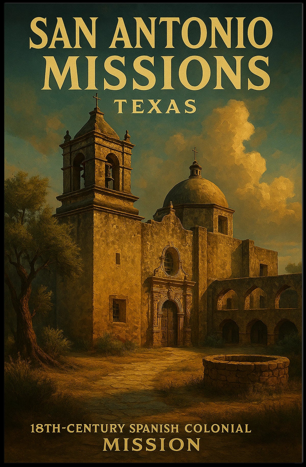 San Antonio Missions Poster