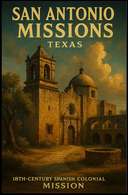 San Antonio Missions Poster