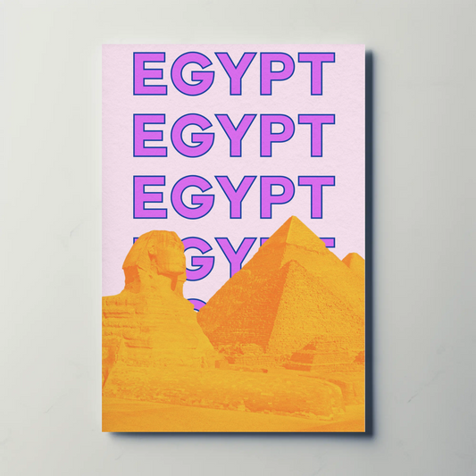 Egypt Pyramids Sphinx Poster Retro Travel Poster