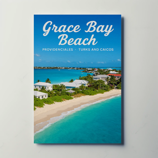 Grace Bay Beach Turks Caicos Coastal Beauty Travel Poster