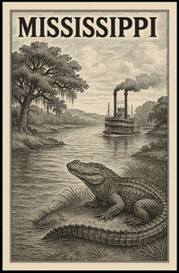 Mississippi River Scene Poster