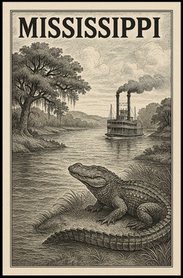 Mississippi River Scene Poster