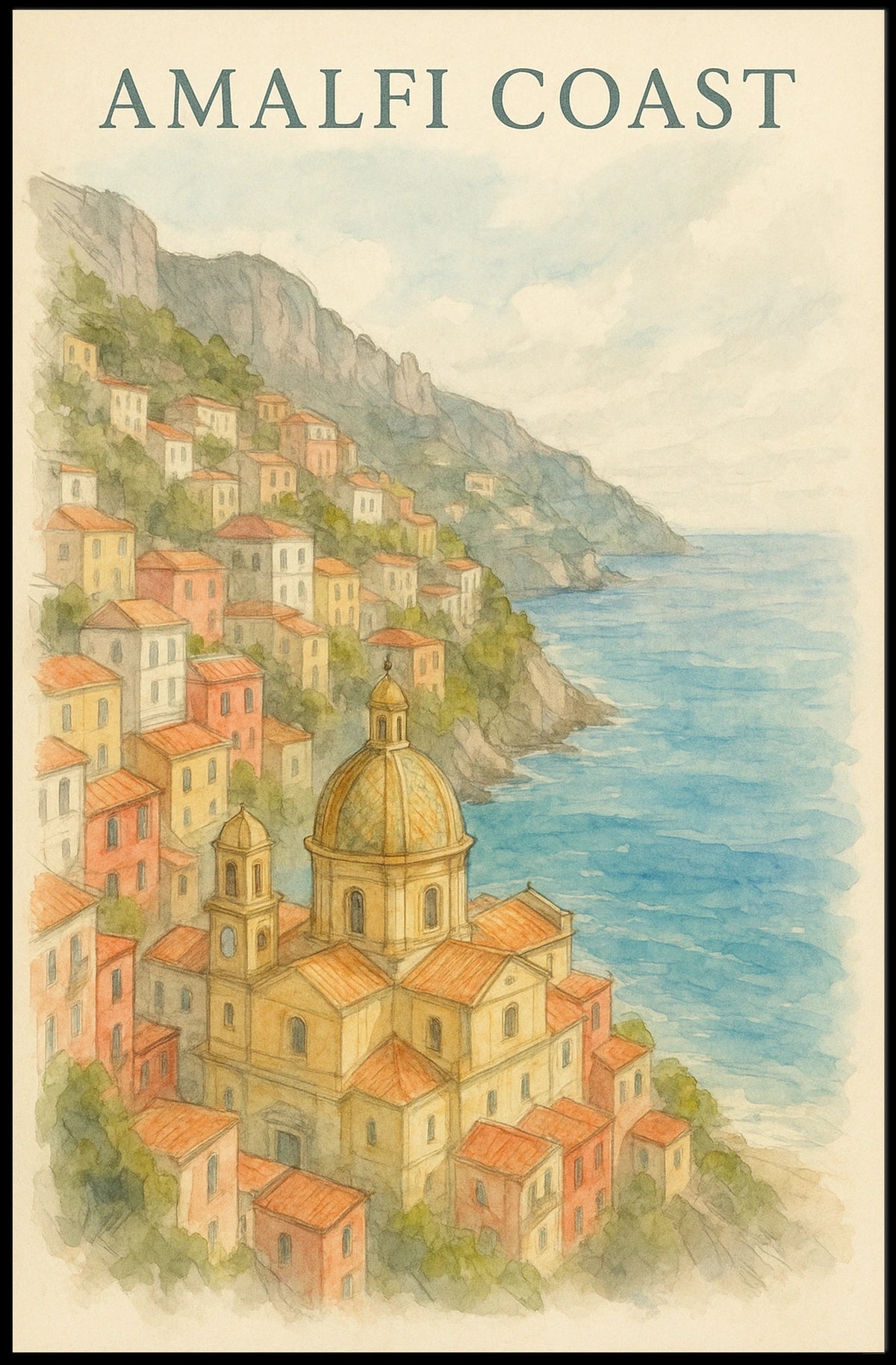 Amalfi Coast Dreamscape Poster