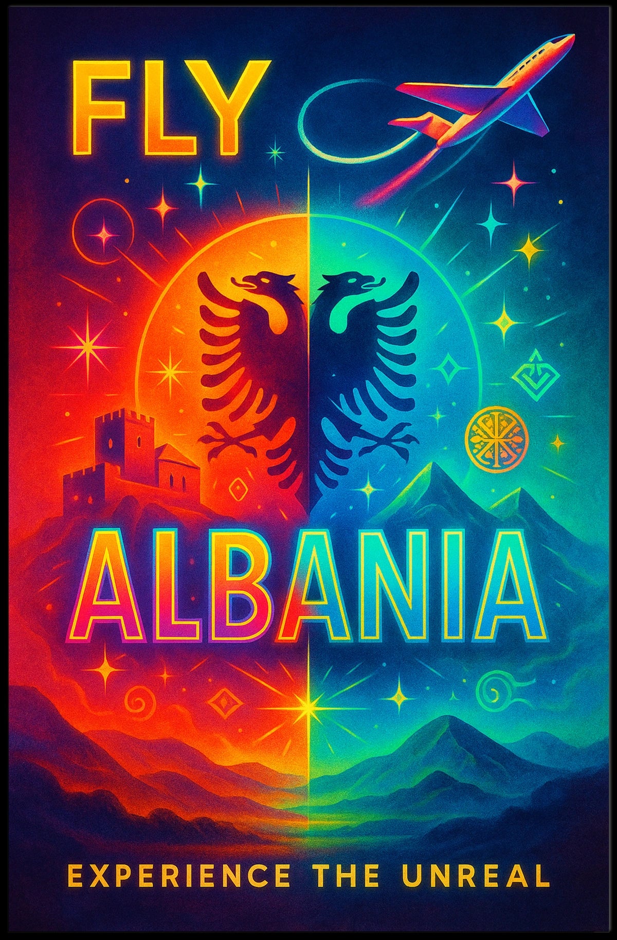 Fly Albania Experience the Unreal Poster