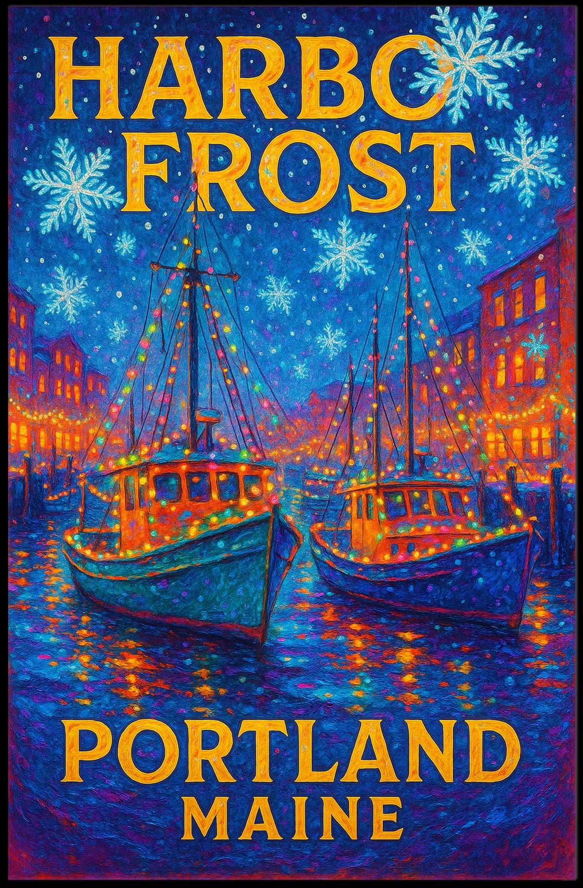 Harbor Frost In Portland, Maine Poster