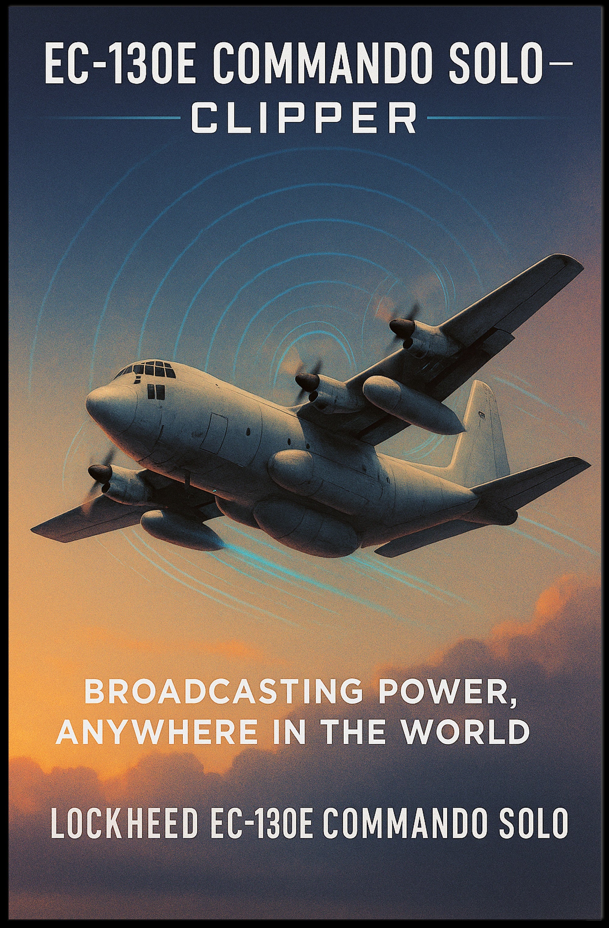 EC-130E Commando Solo Broadcasting Power Poster PosterGoat