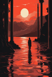 Mysterious Journey Through Ancient Ruins Artistic Poster