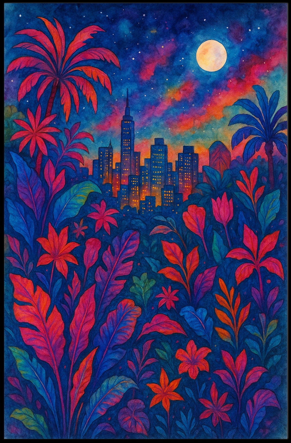 Cityscape In Bloom Poster