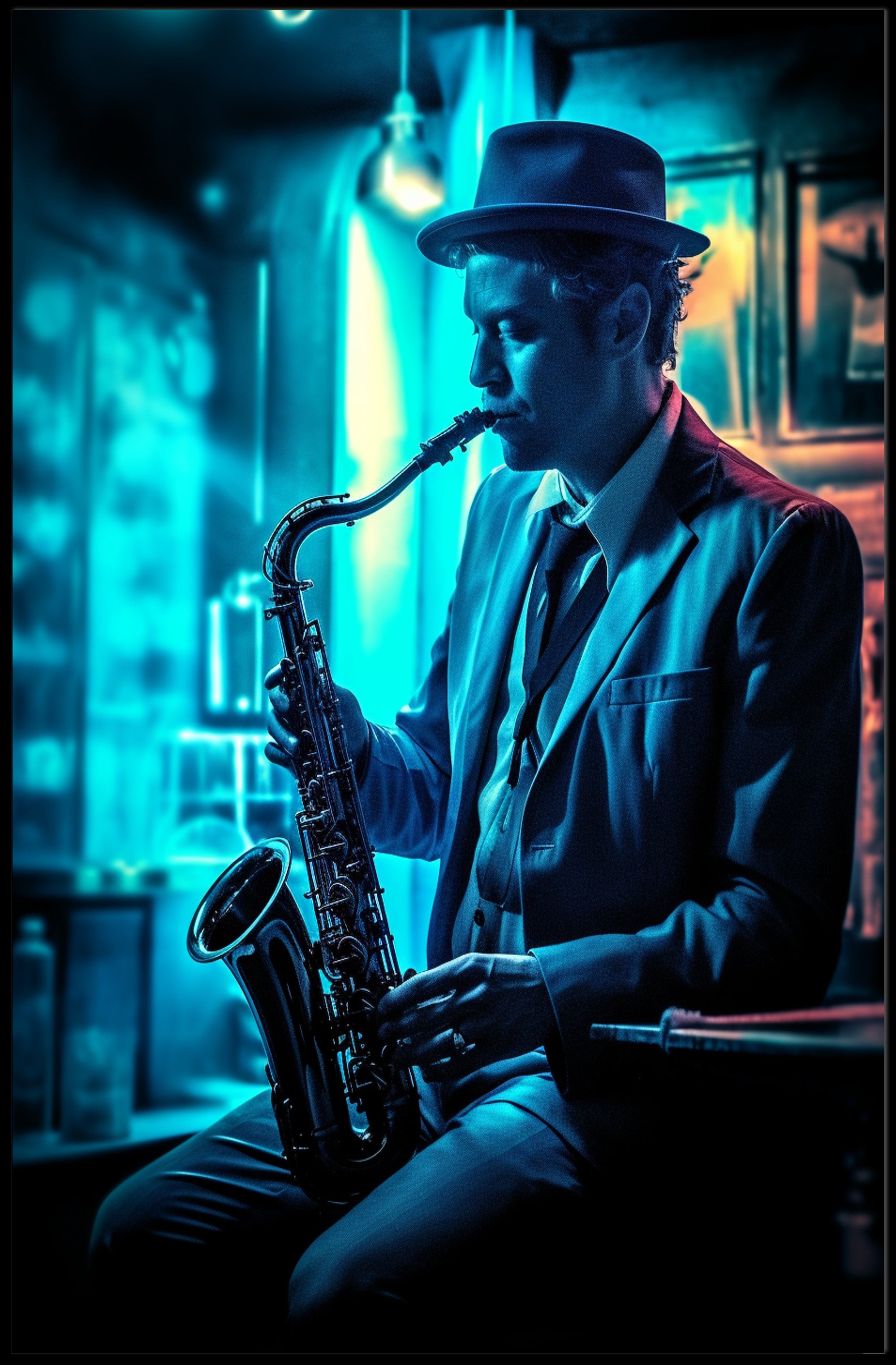 Saxophone Serenade Poster