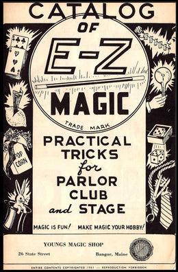 E-Z Magic Catalog Vintage Magic Tricks Artistic Poster
