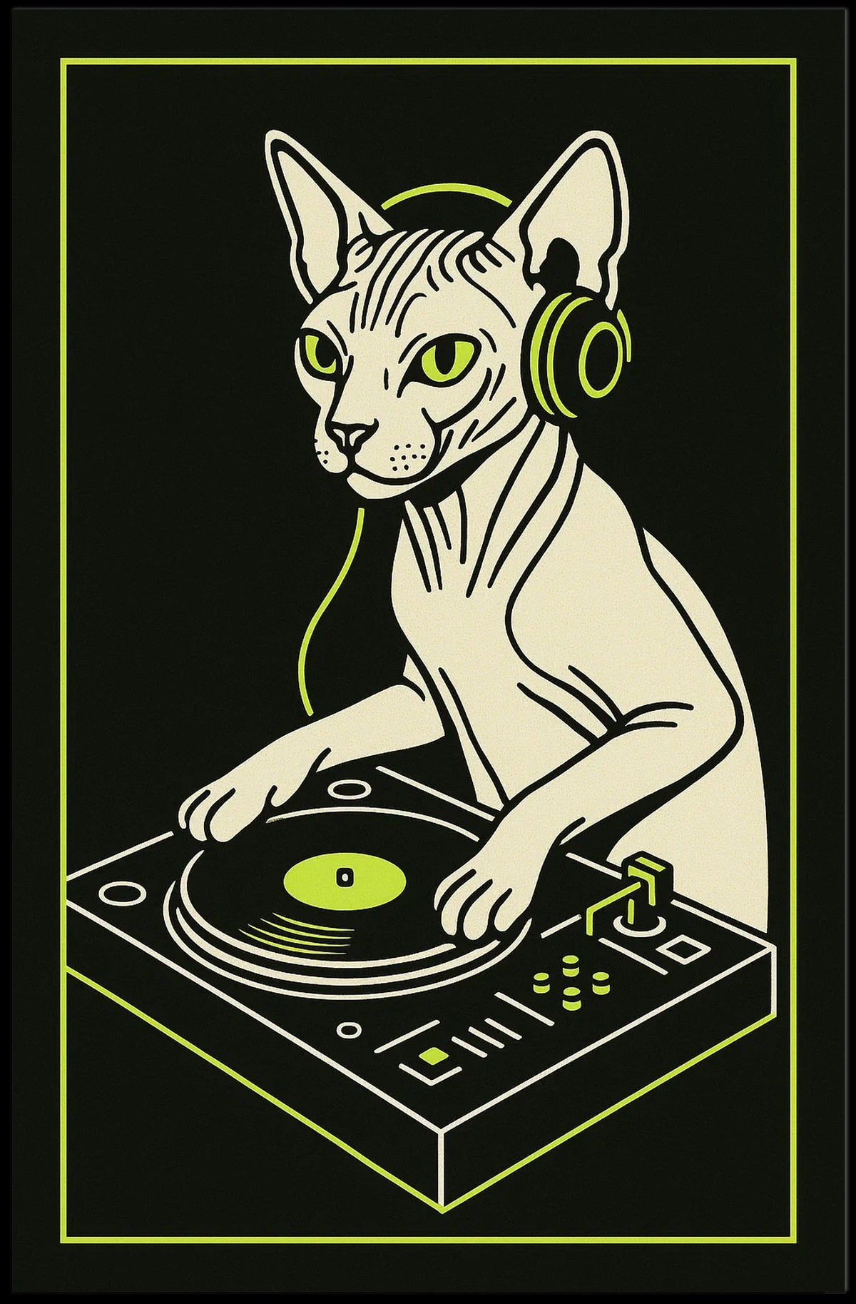 Dj Cat Vibes Poster