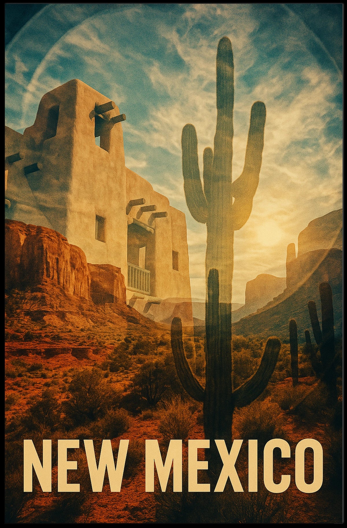 New Mexico Desert Landscape Poster
